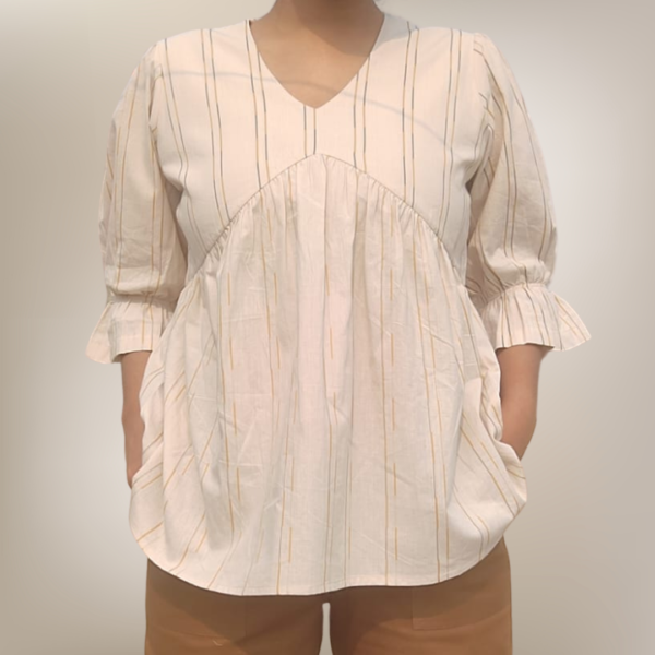 Classic Flare Peplum Top - Image 4