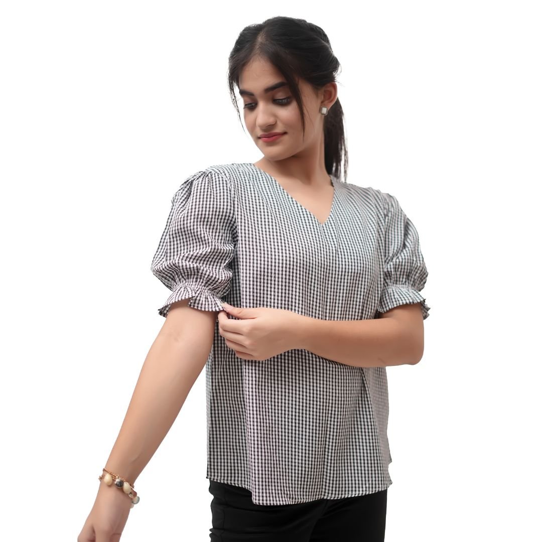 Black Check Top - Image 2