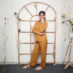 Mustard Yellow Relaxed Co-Ord Set