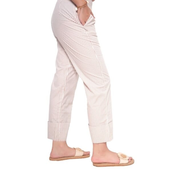 Striped  Fold Pant