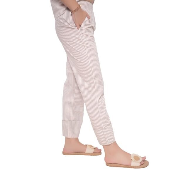 Striped  Fold Pant - Image 3