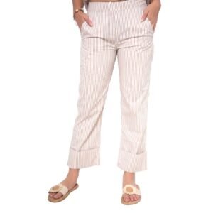 Striped  Fold Pant