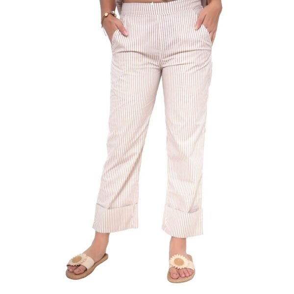 Striped  Fold Pant - Image 2
