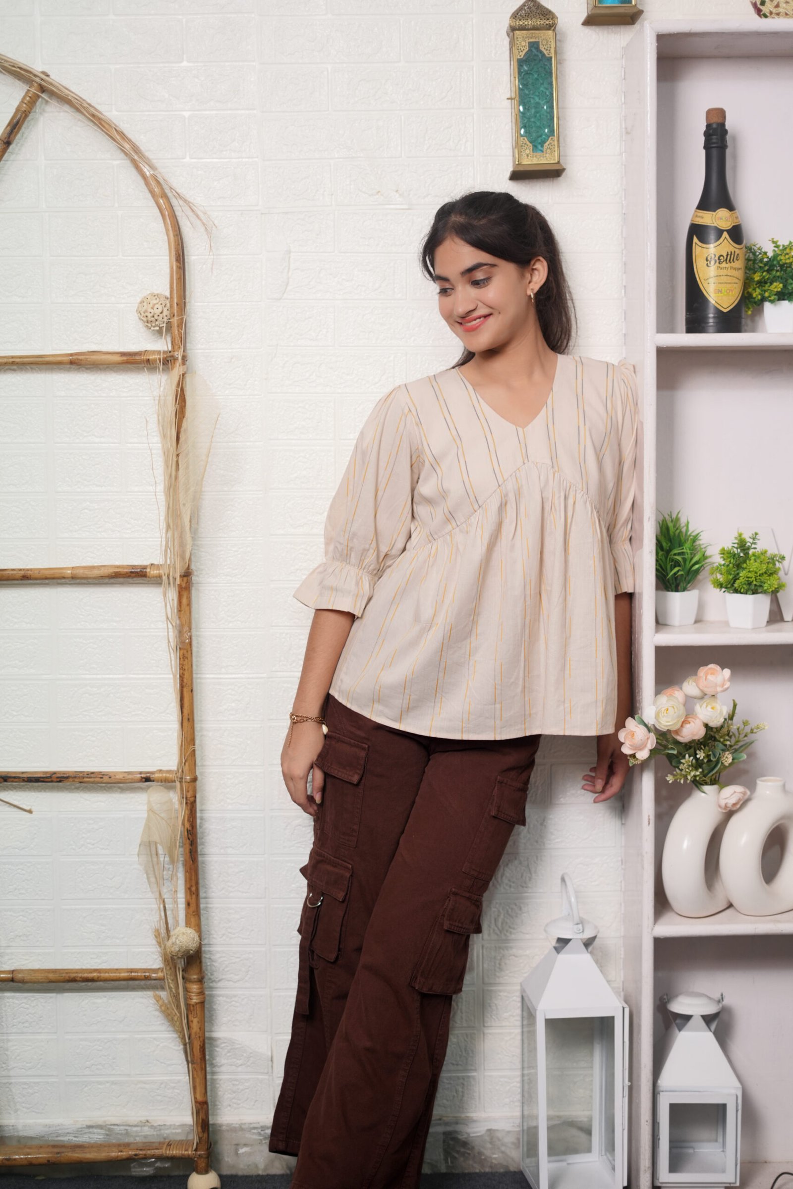 Classic Flare Peplum Top