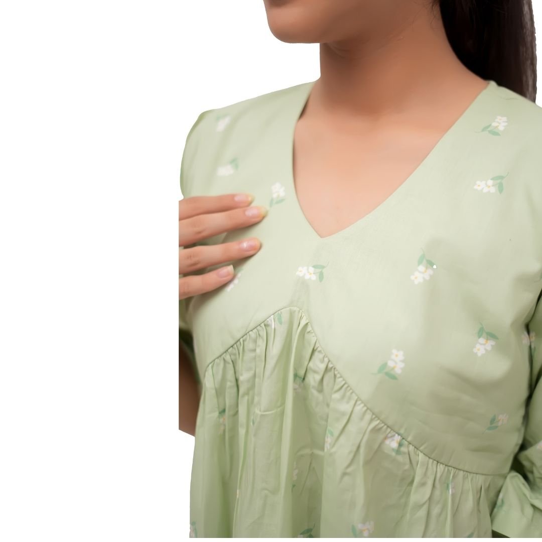 Classic Flare Peplum Top - Image 4