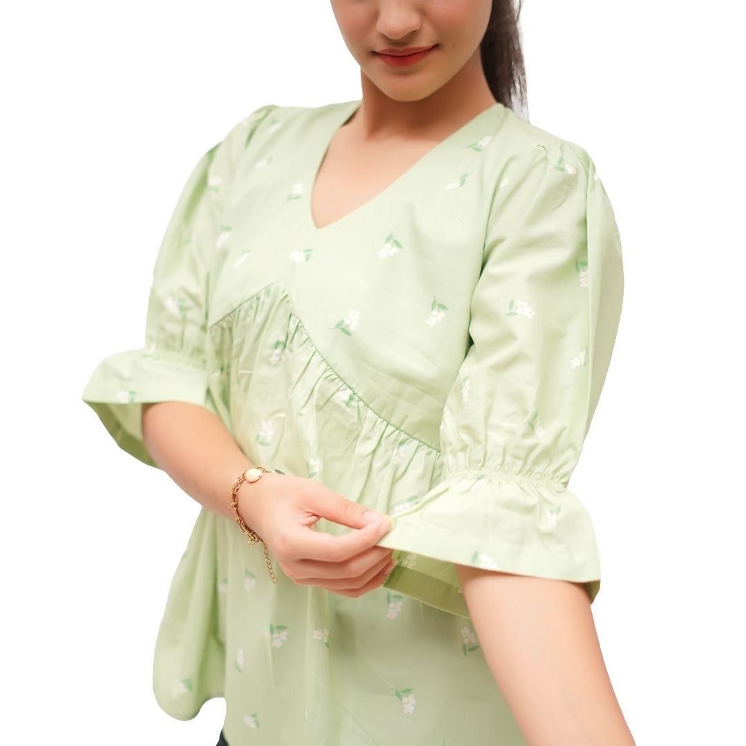 Classic Flare Peplum Top - Image 2