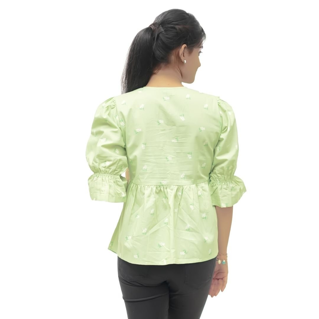 Classic Flare Peplum Top - Image 3