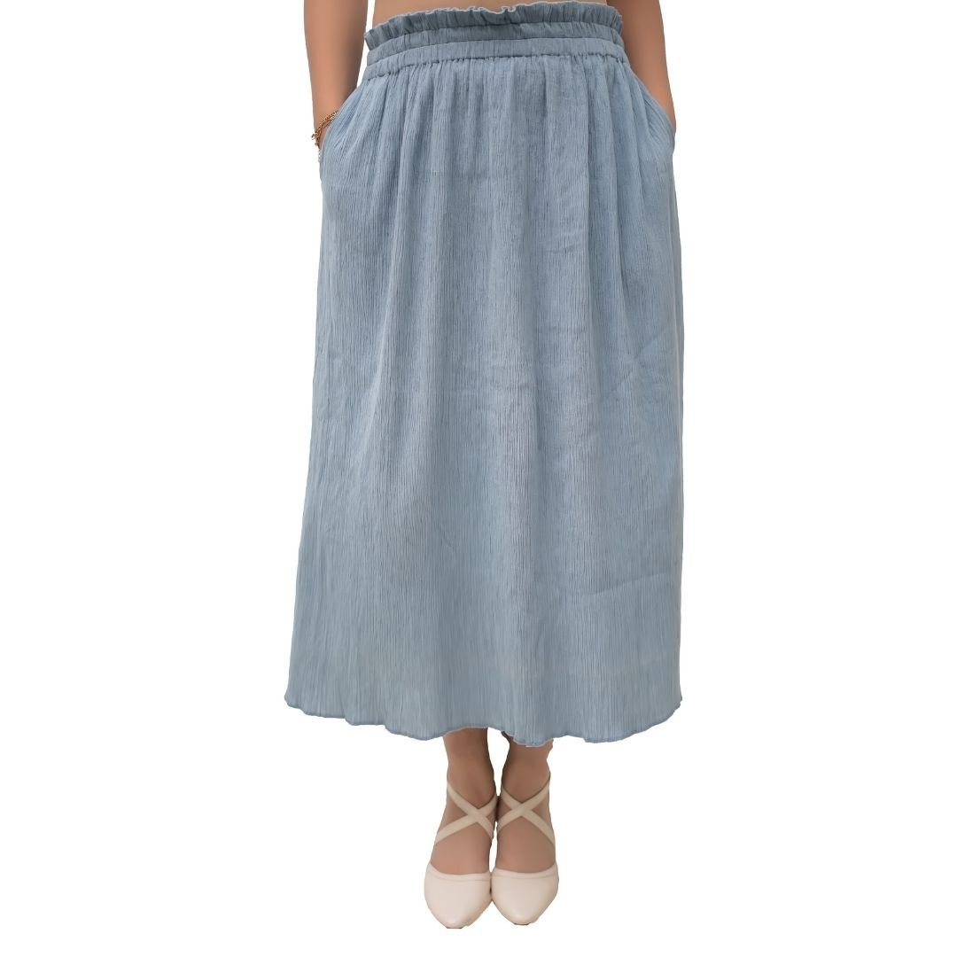 Mist Gray Skirt (Crinkle)
