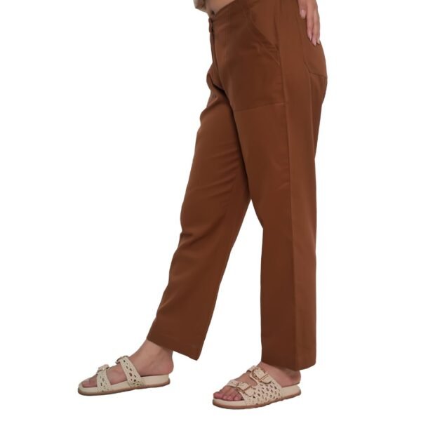 Brown Twill Trousers - Image 3